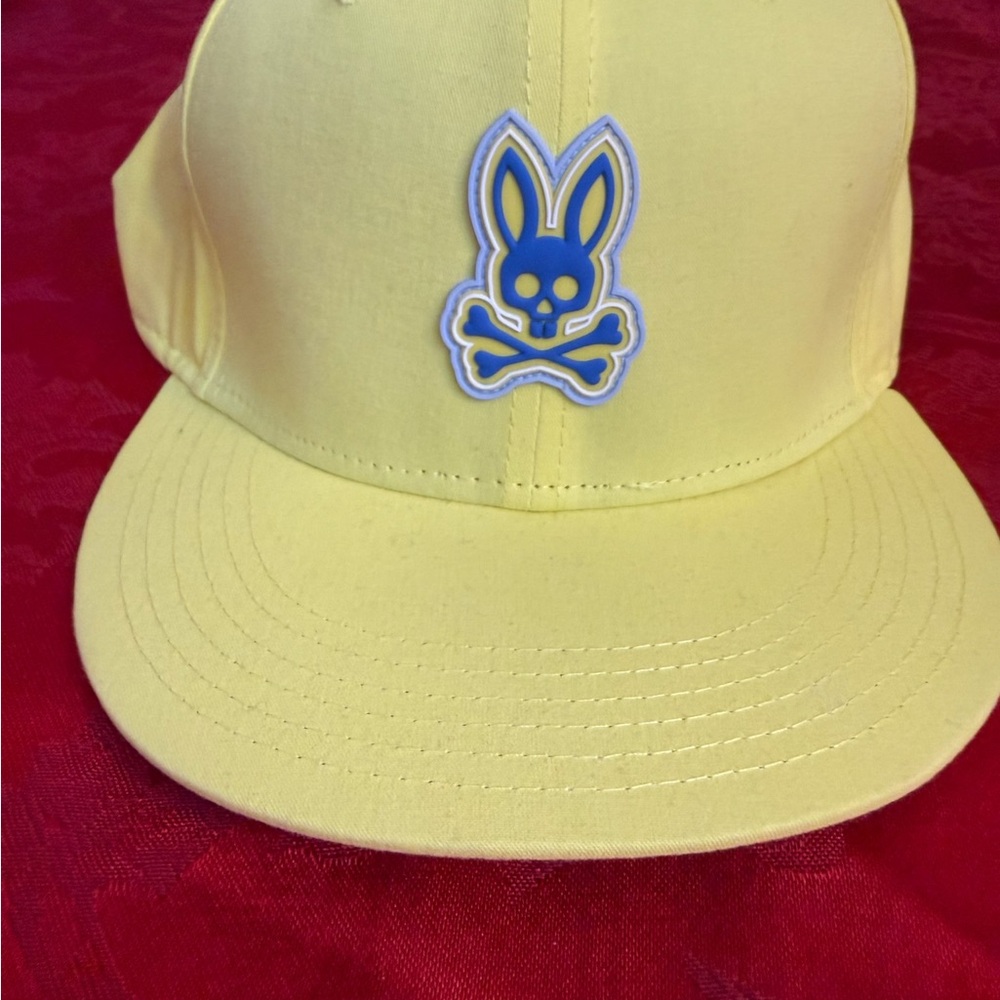 Psycho Bunny Yellow Cap with Blue Logo